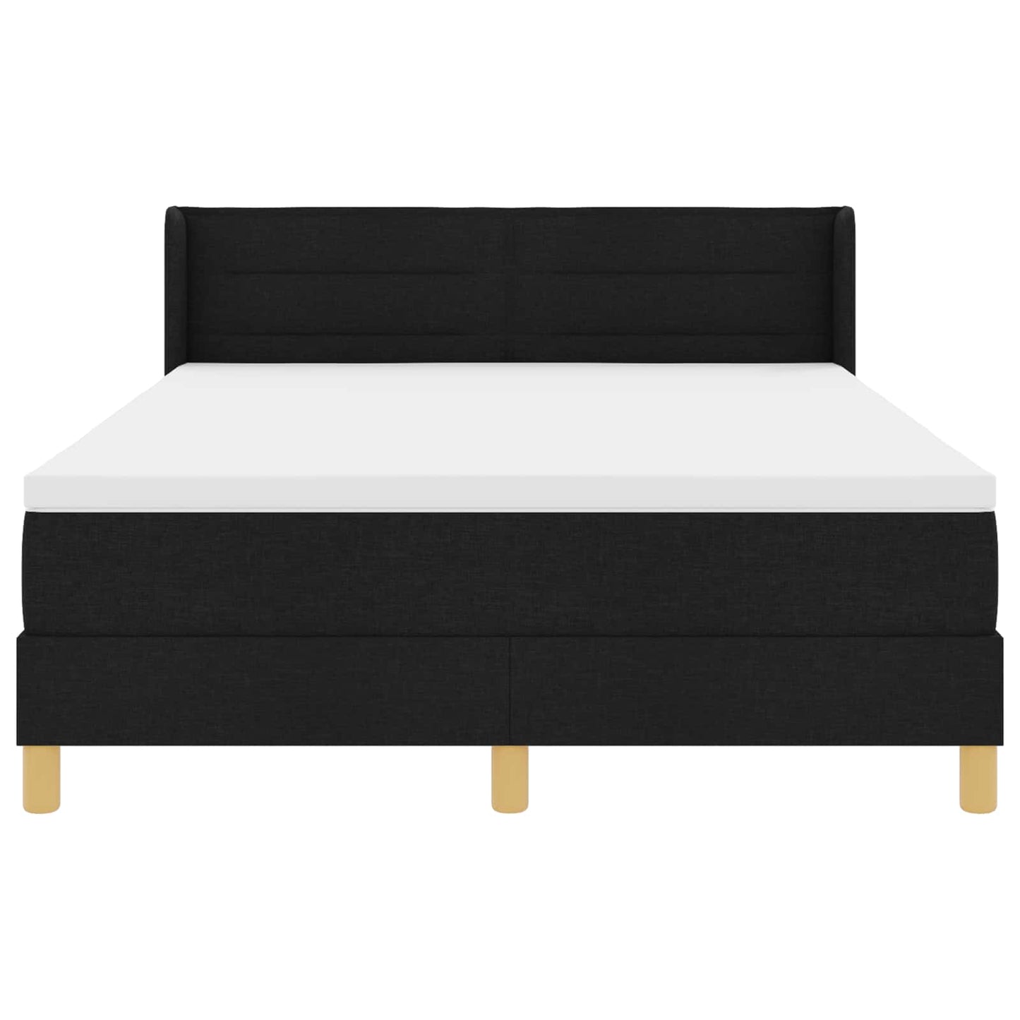 Boxspringbett mit Matratze Schwarz 200 x 140 cm Stoff