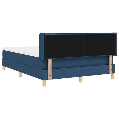 Boxspringbett mit Matratze mit Kopfteil Blau 200 x 140 cm Stoff