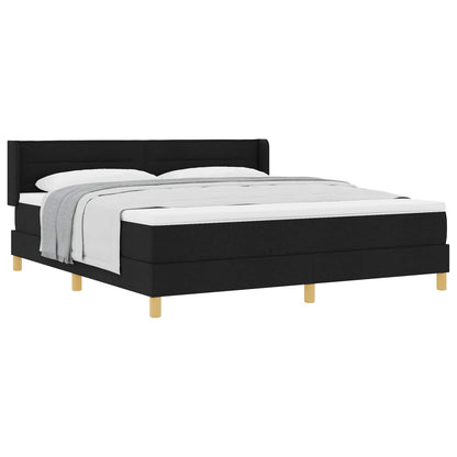 Boxspringbett mit Matratze Schwarz 200 x 180 cm Stoff