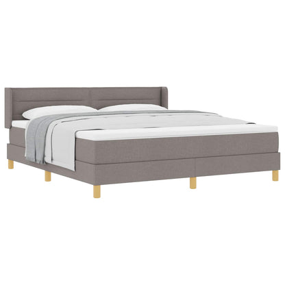 Boxspringbett mit Kopfteil Taupe 200 x 180 cm Stoff