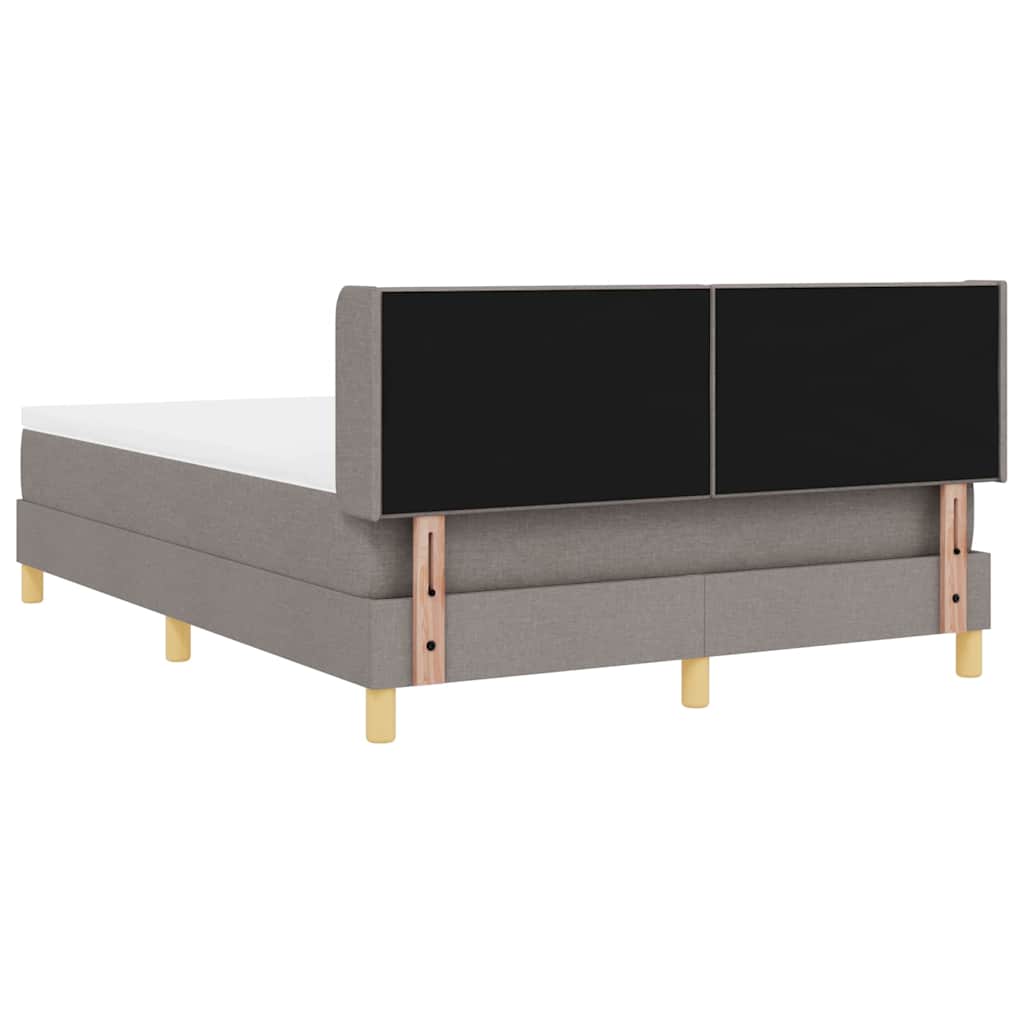 Boxspringbett mit Kopfteil Taupe 190 x 140 cm Stoff