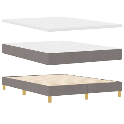 Boxspringbett mit Kopfteil Taupe 200 x 140 cm Stoff