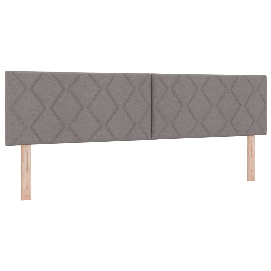 Boxspringbett mit Kopfteil Taupe 200 x 180 cm Stoff