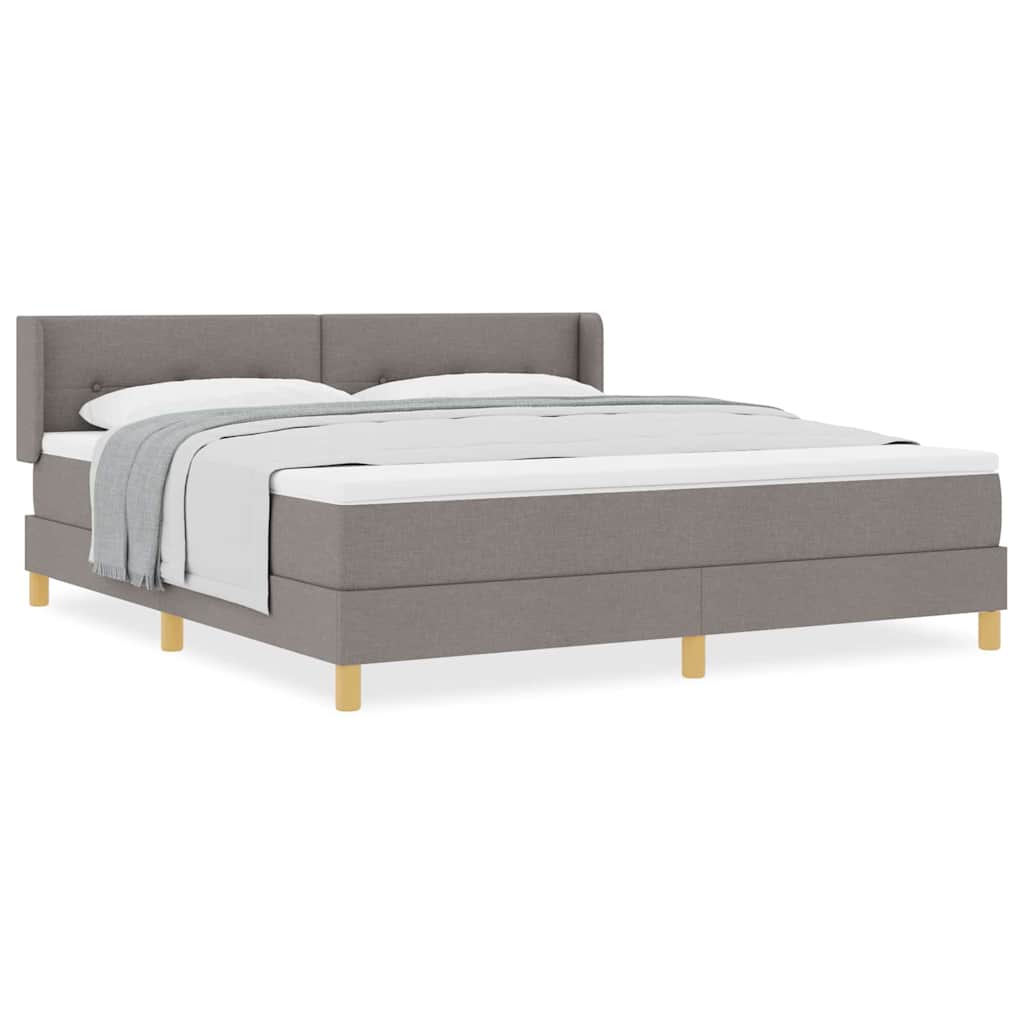 Boxspringbett mit Matratze Taupe 180 x 200 cm Stoff