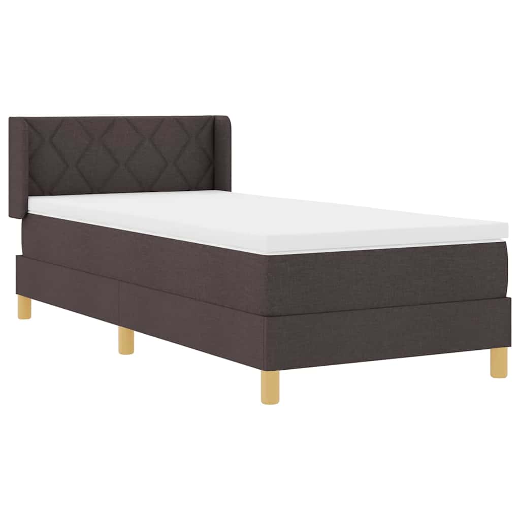 Boxspringbett Dunkelbraun 100 x 200 cm Schaum und Polsterung
