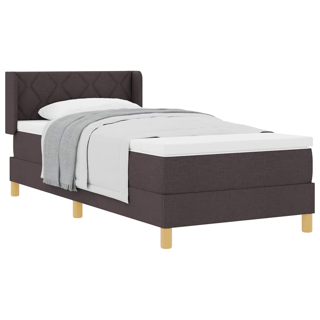 Boxspringbett Dunkelbraun 100 x 200 cm Schaum und Polsterung