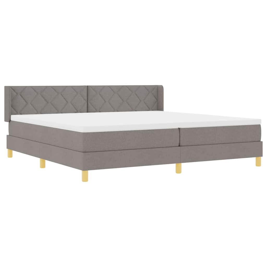 Boxspringbett mit Matratze Taupe 200 x 200 cm Stoff