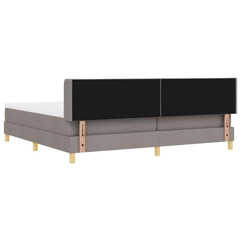 Boxspringbett mit Matratze Taupe 200 x 200 cm Stoff