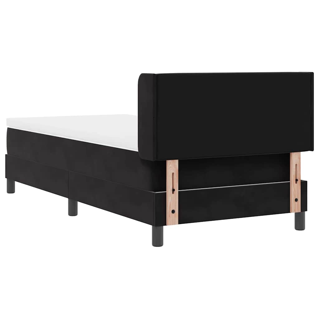 Boxspringbett mit Kopfteil Schwarz 200 x 90 cm Samt