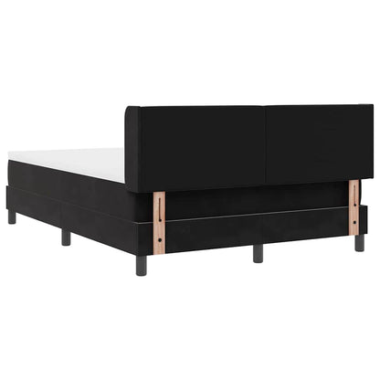Boxspringbett mit Kopfteil Schwarz 190 x 140 cm Samt