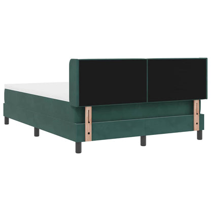 Boxspringbett mit Kopfteil Dunkelgrün 190 x 140 cm Samt