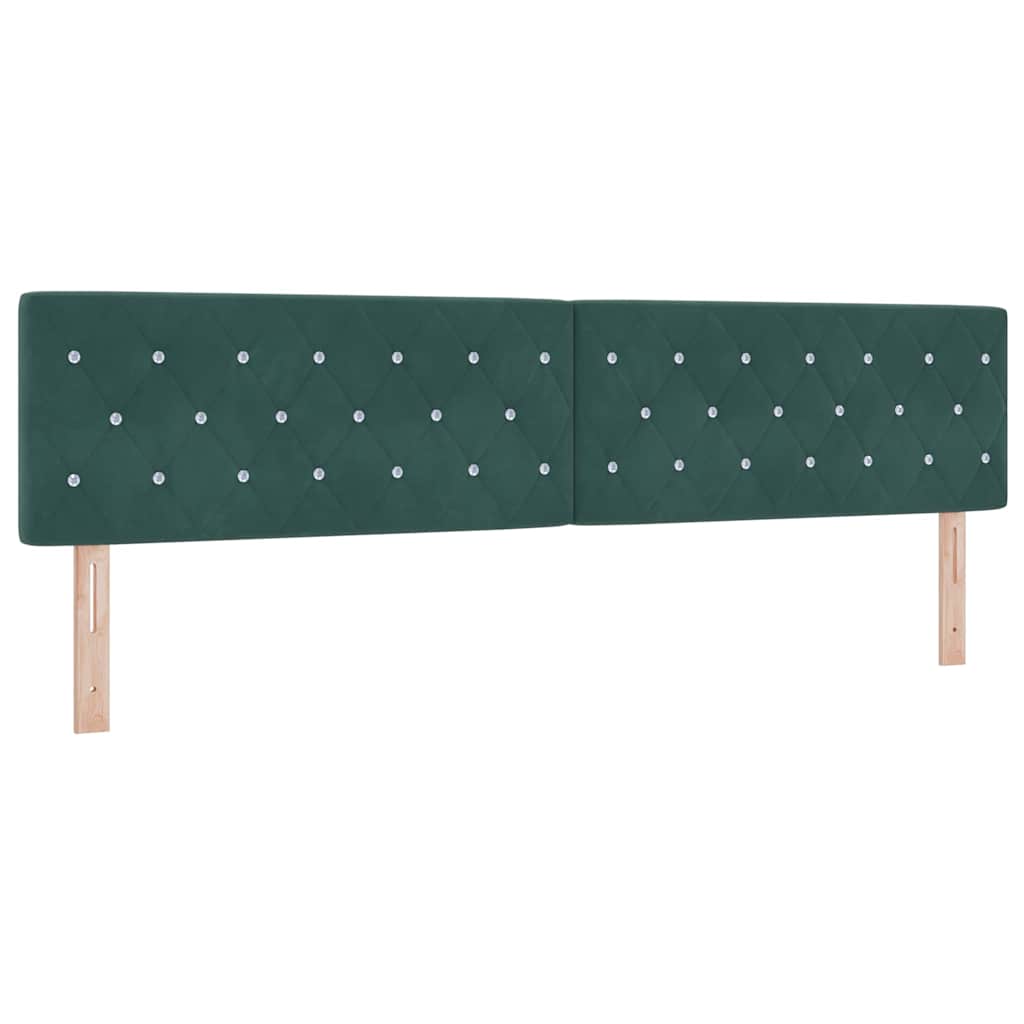 Boxspringbett mit Matratze Schwarz 100x200 cm Velvet Dunkelgrün