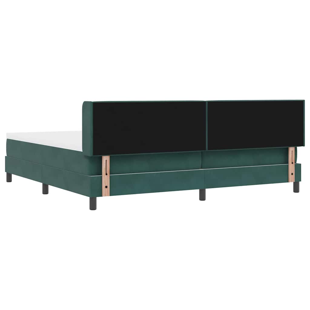Boxspringbett mit Matratze Schwarz 100x200 cm Velvet Dunkelgrün
