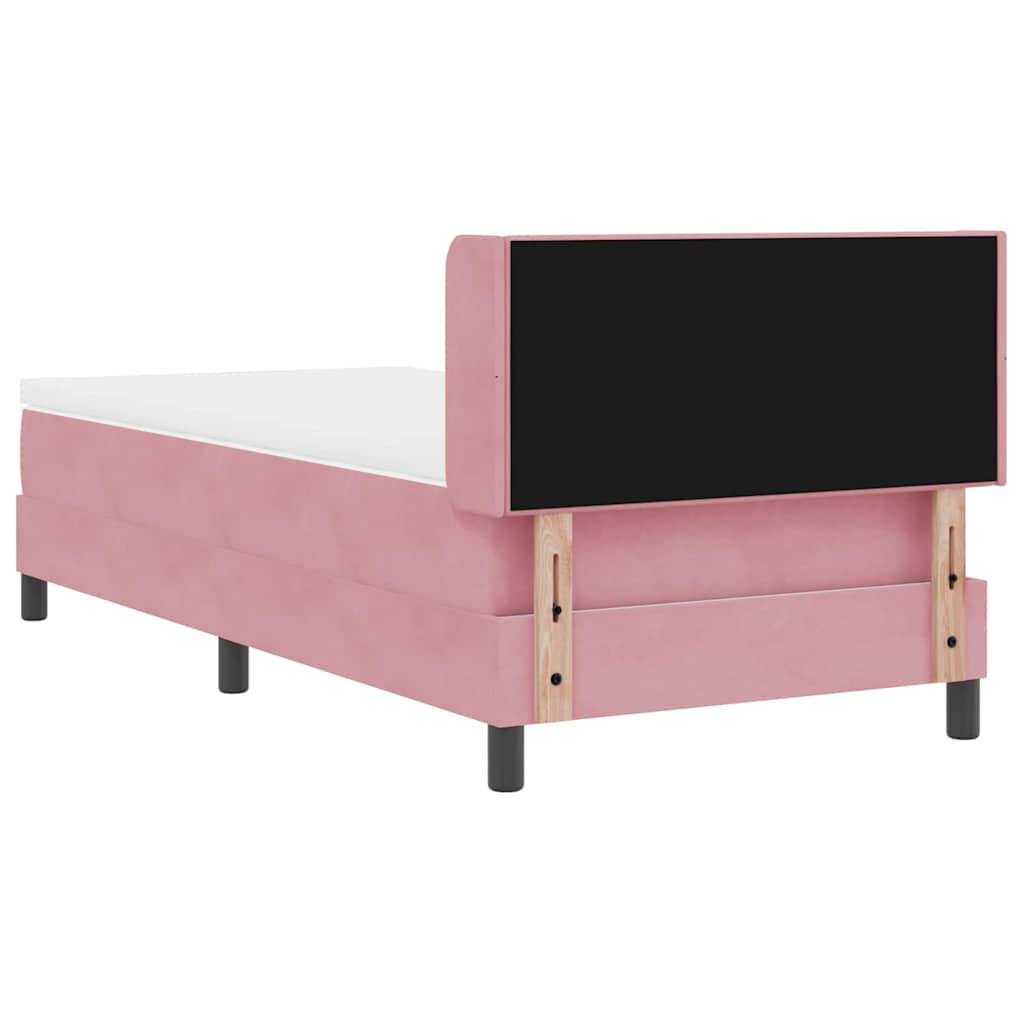 Boxspringbett mit Kopfteil Rosa 200 x 100 cm Samt