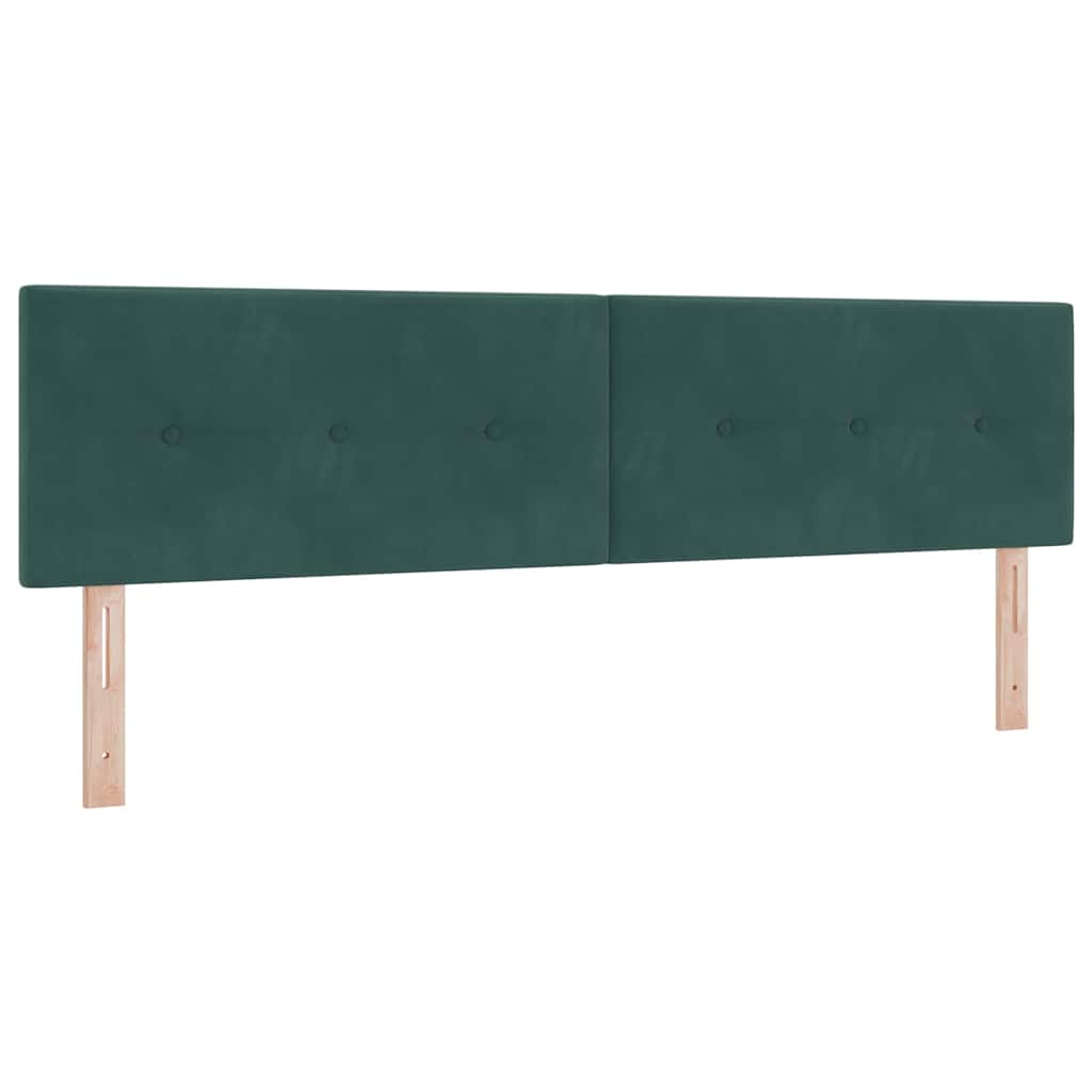 Boxspringbett mit Kopfteil Dunkelgrün 200 x 180 cm Samt