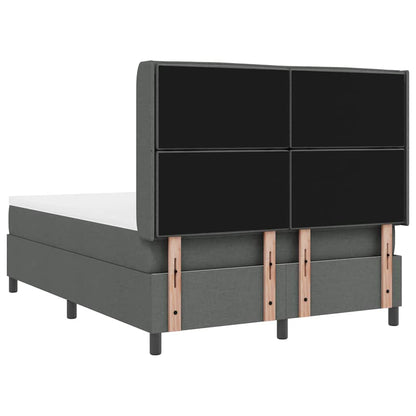 Boxspringbett mit Matratze Dunkelgrau 190 x 140 cm Stoff