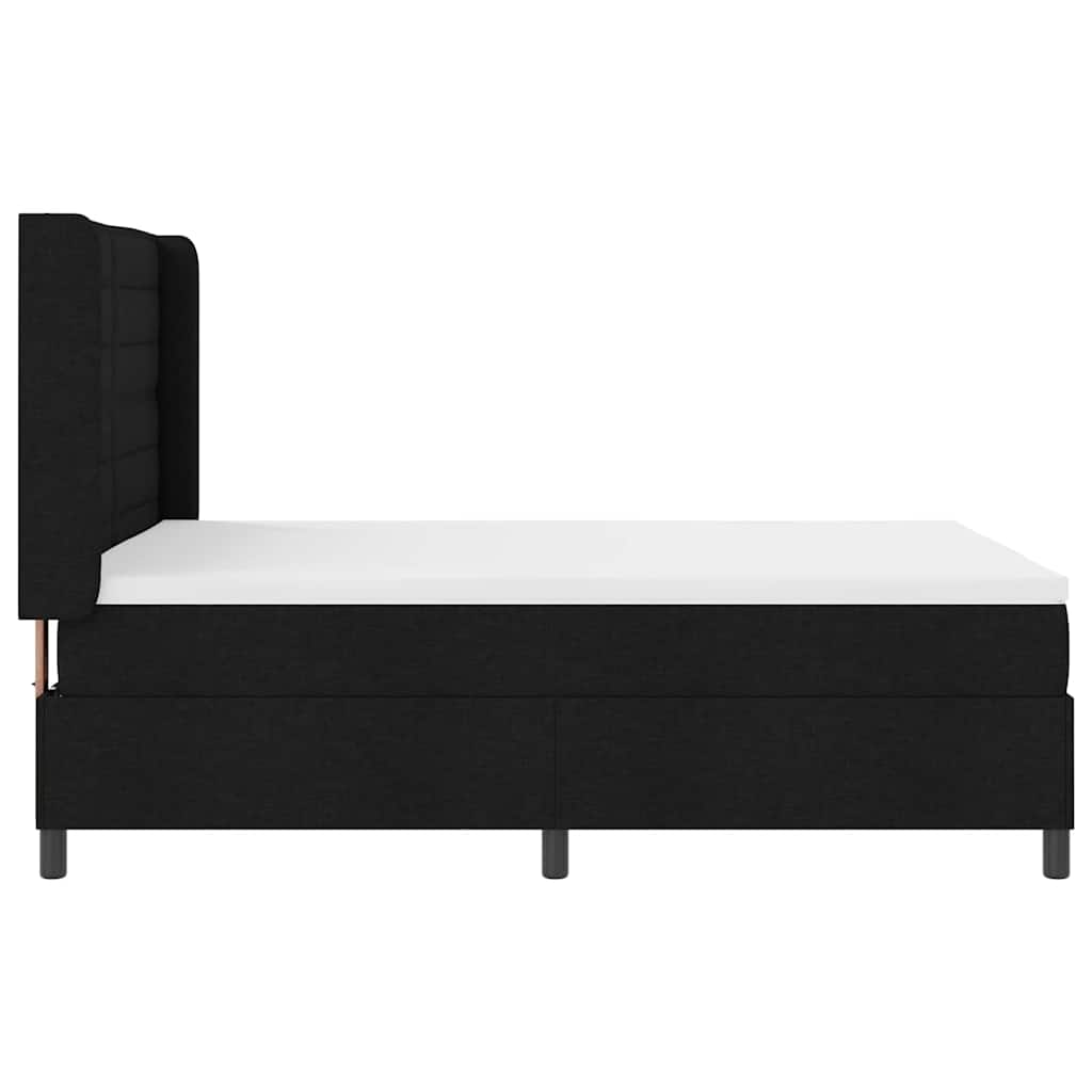 Boxspringbett mit Matratze Schwarz 190 x 140 cm Stoff