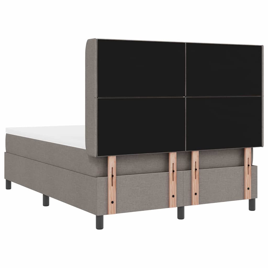 Boxspringbett mit Matratze Taupe 140 x 200 cm Stoff