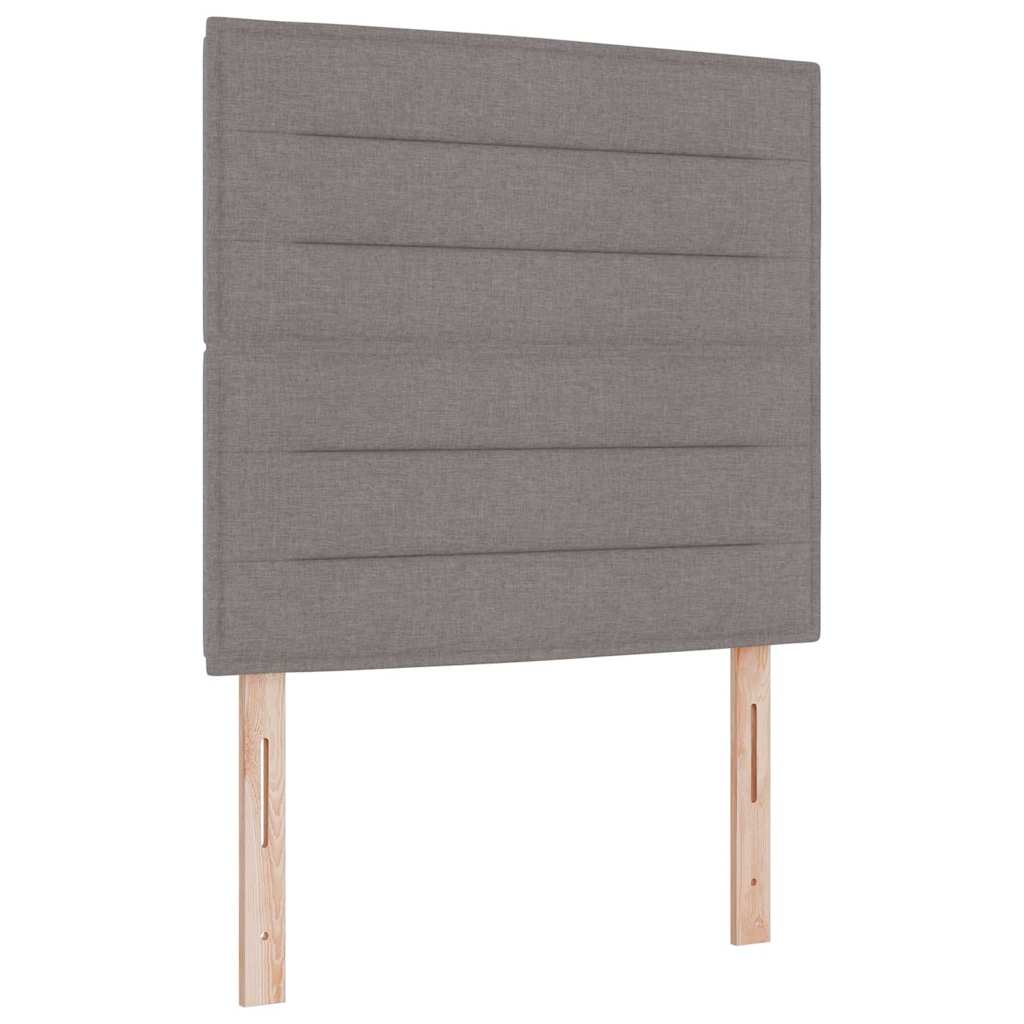 Boxspringbett mit Kopfteil Taupe 80 x 200 cm Stoff