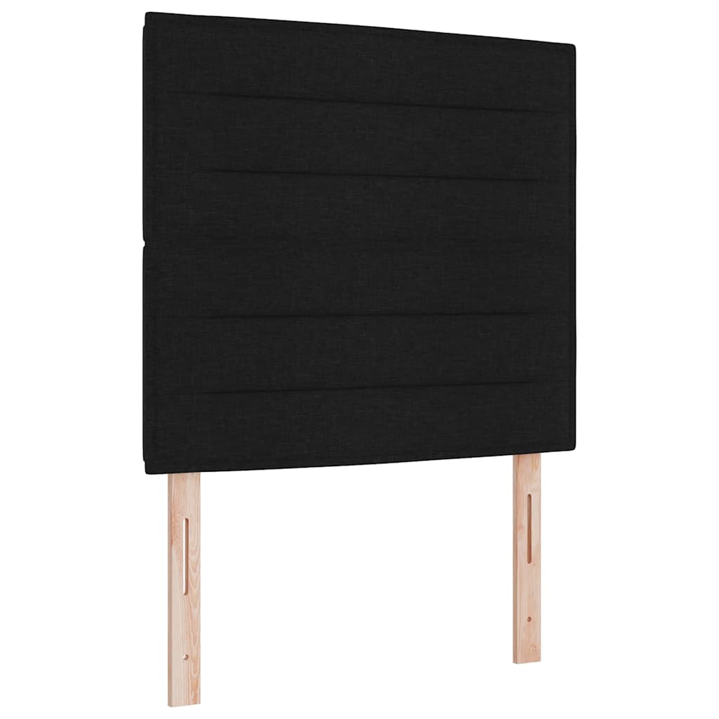 Boxspringbett mit Matratze Schwarz 90 x 190 cm Stoff