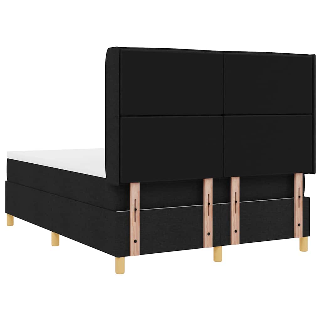 Boxspringbett mit Matratze Schwarz 140 x 190 cm Stoff
