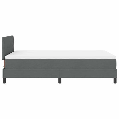 Boxspringbett mit Kopfteil Dunkelgrau 120 x 190 cm Stoff