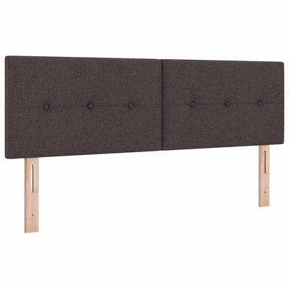 Boxspringbett mit Kopfteil Dunkelbraun 140 x 200 cm Stoff