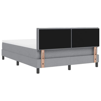 Boxspringbett mit Kissen Hellgrau 160 x 200 cm Stoff