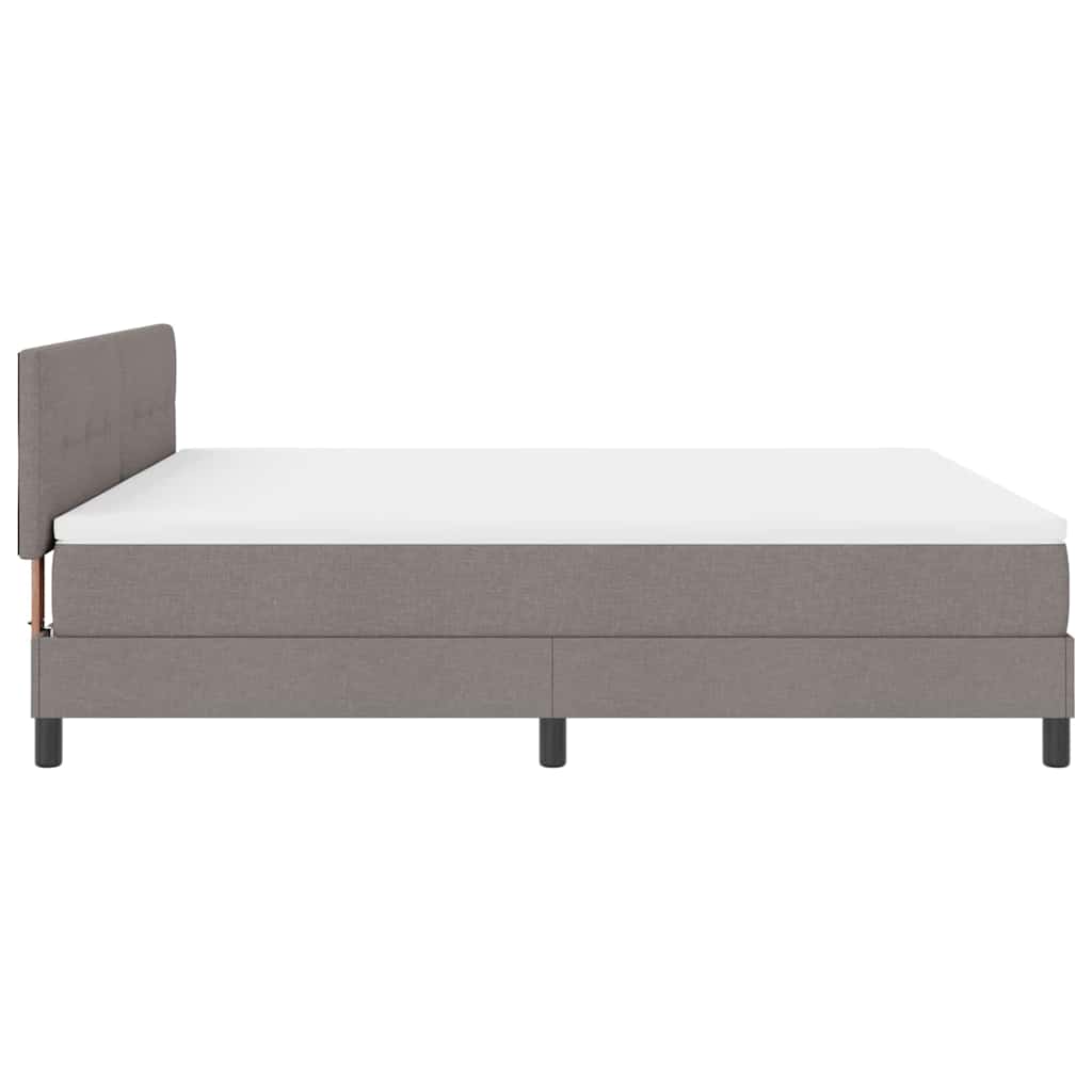 Boxspringbett mit LED-Lichtleisten Taupe 180 x 200 cm Stoff