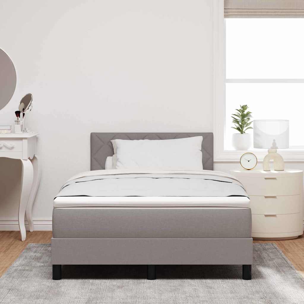 Boxspringbett mit Matratze Taupe 120 x 190 cm Stoff