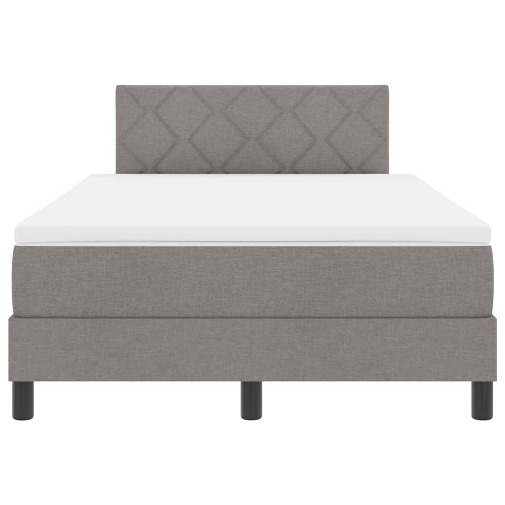 Boxspringbett mit Matratze Taupe 120 x 190 cm Stoff