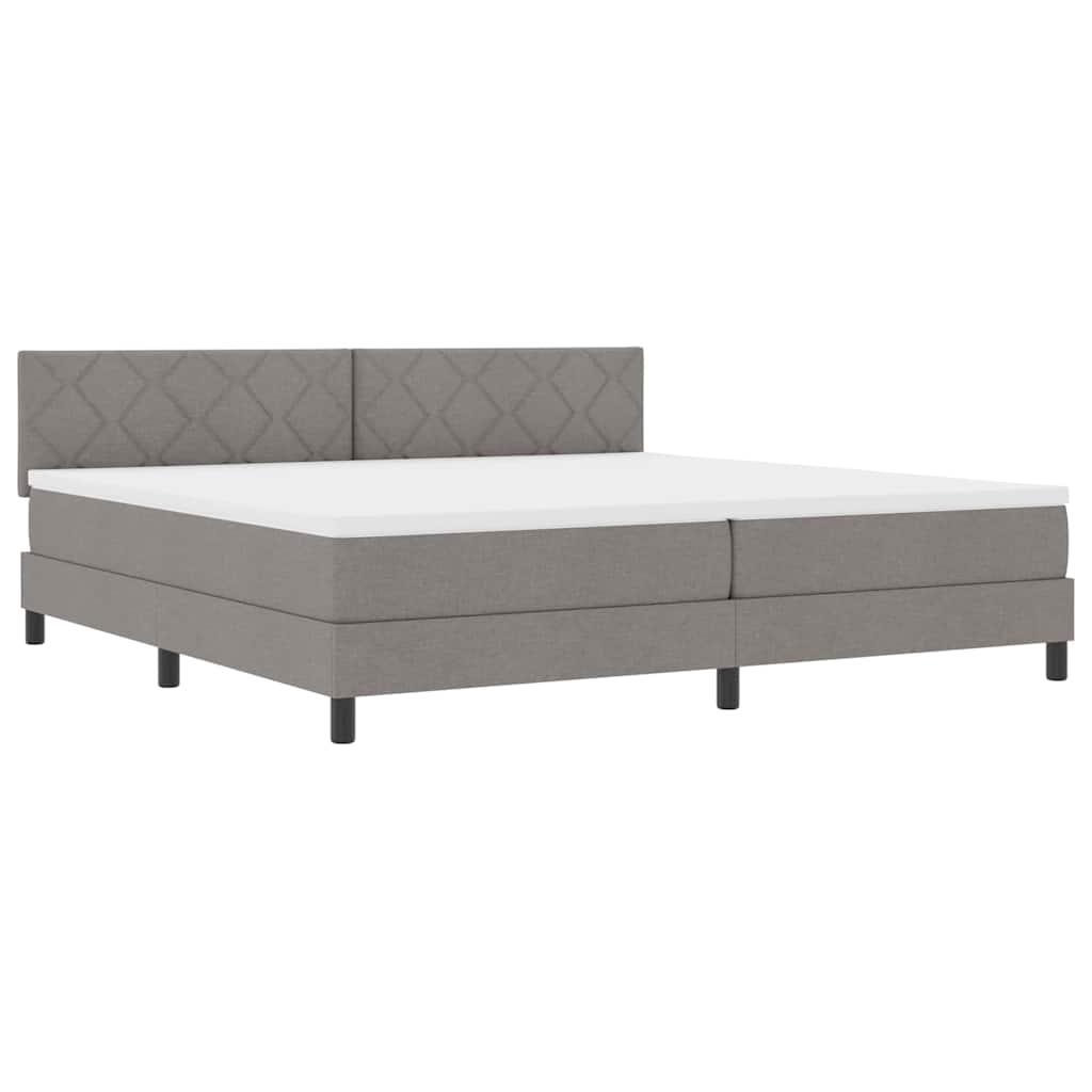 Boxspringbett mit Matratze Taupe 200 x 200 cm Stoff