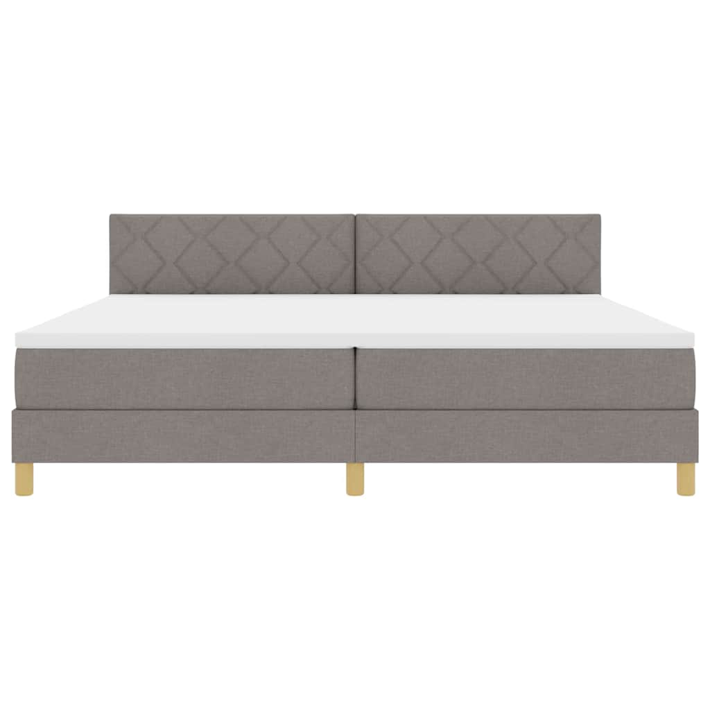 Boxspringbett mit Matratze Taupe 200 x 200 cm Stoff