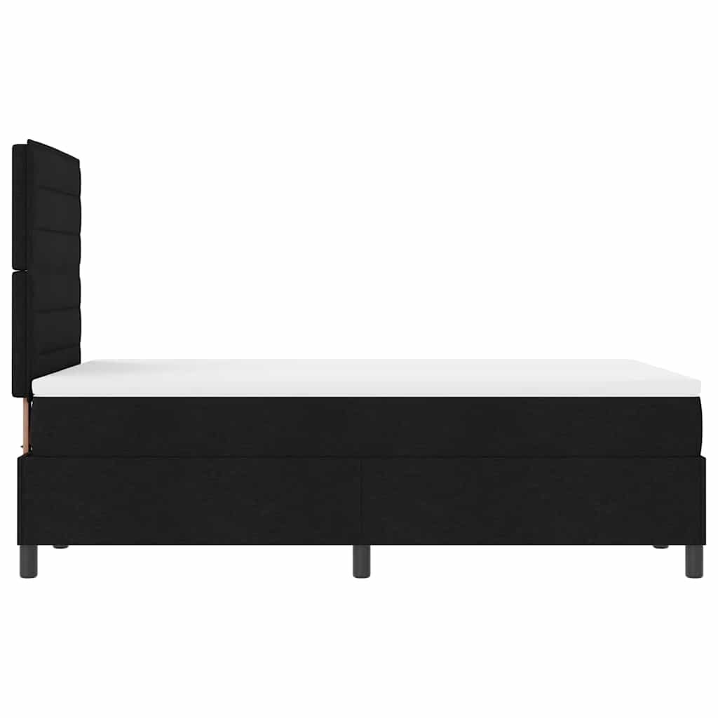Boxspringbett mit Matratze mit LED Schwarz 120 x 190 cm Stoff