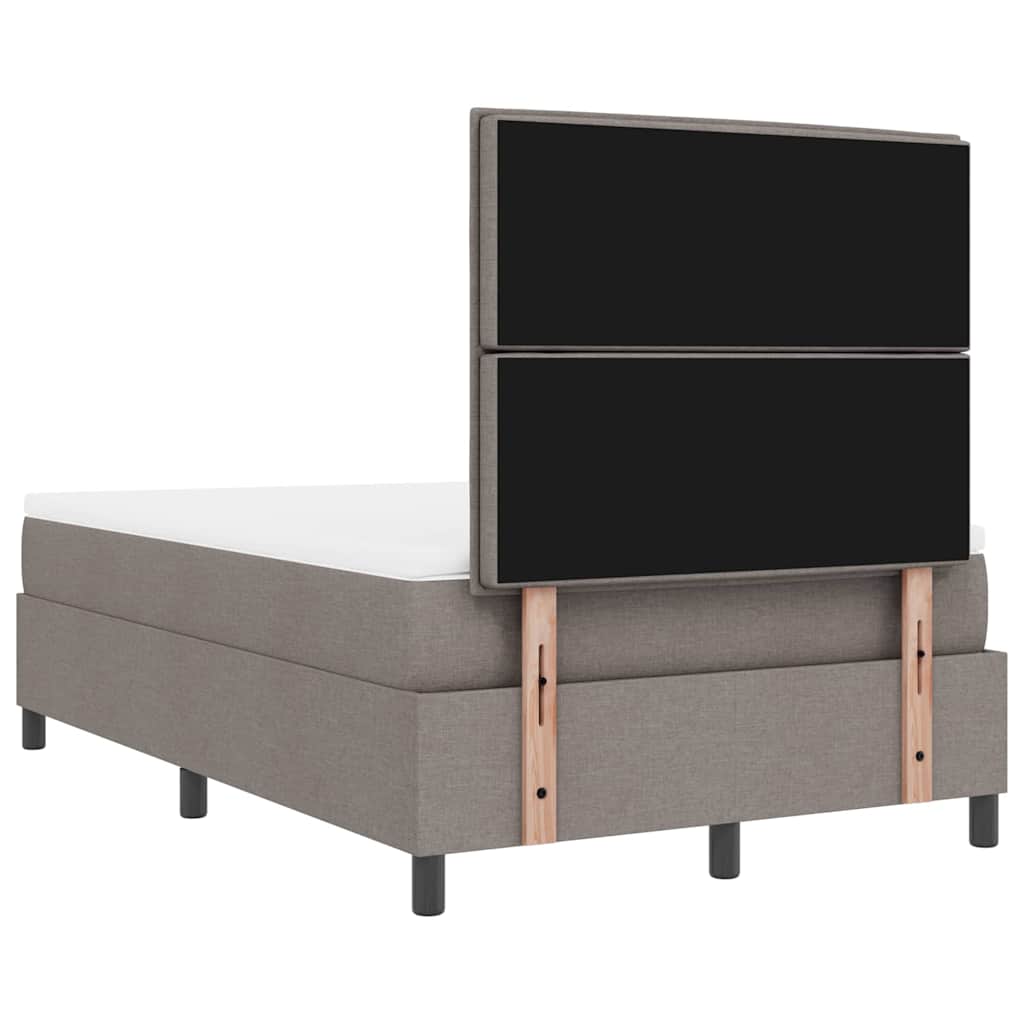Boxspringbett mit Matratze Taupe 120 x 190 cm Stoff