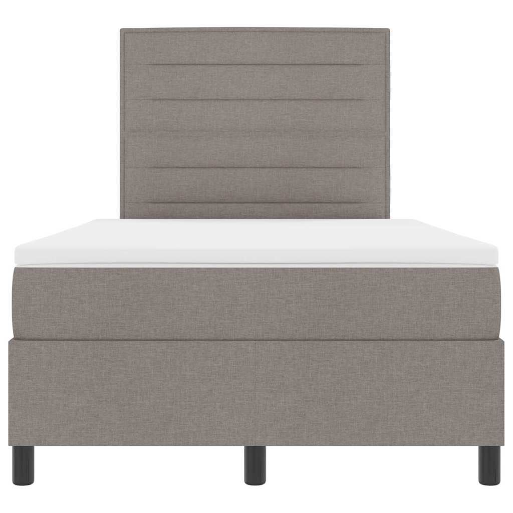 Boxspringbett mit Matratze Taupe 120 x 190 cm Stoff