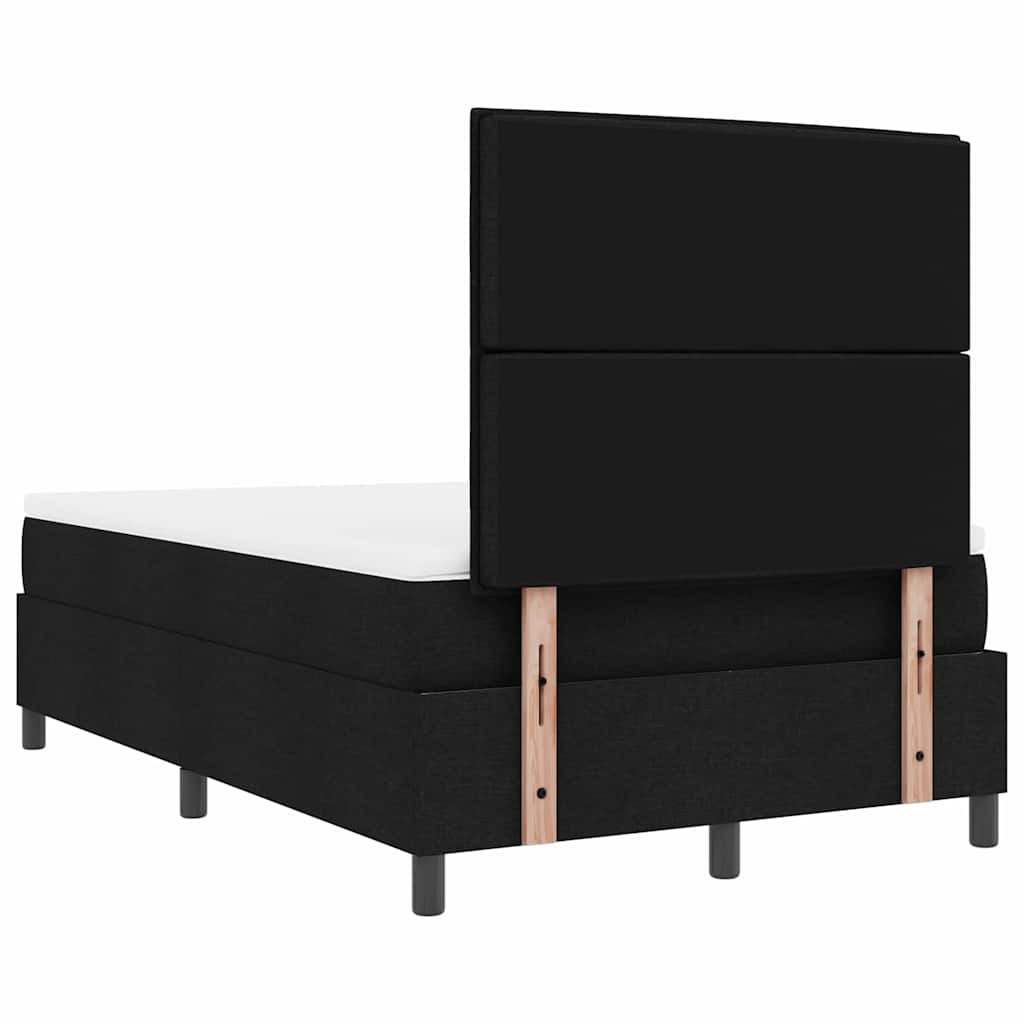 Boxspringbett mit Matratze mit LED Schwarz 120 x 200 cm Stoff