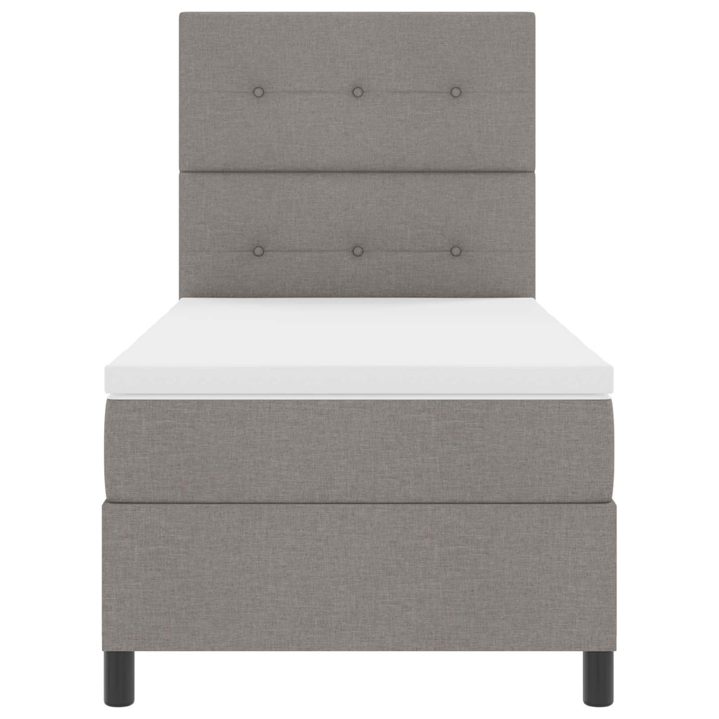 Boxspringbett mit LED-Lichtleisten Taupe 80 x 200 cm Stoff