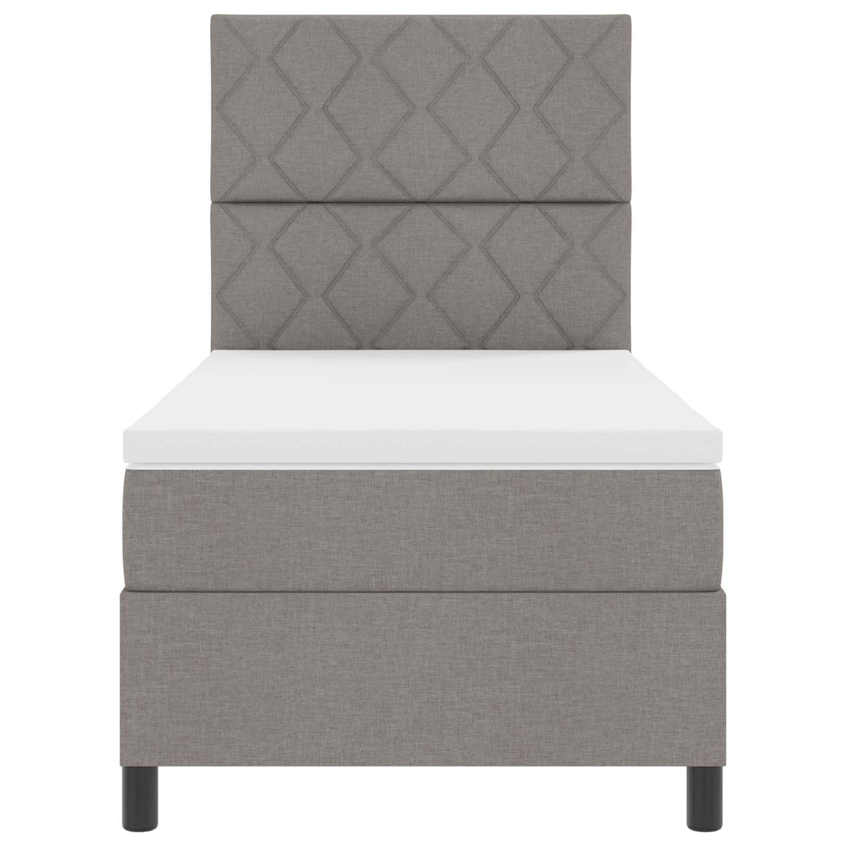 Boxspringbett mit LED-Lichtleisten Taupe 100 x 200 cm Stoff
