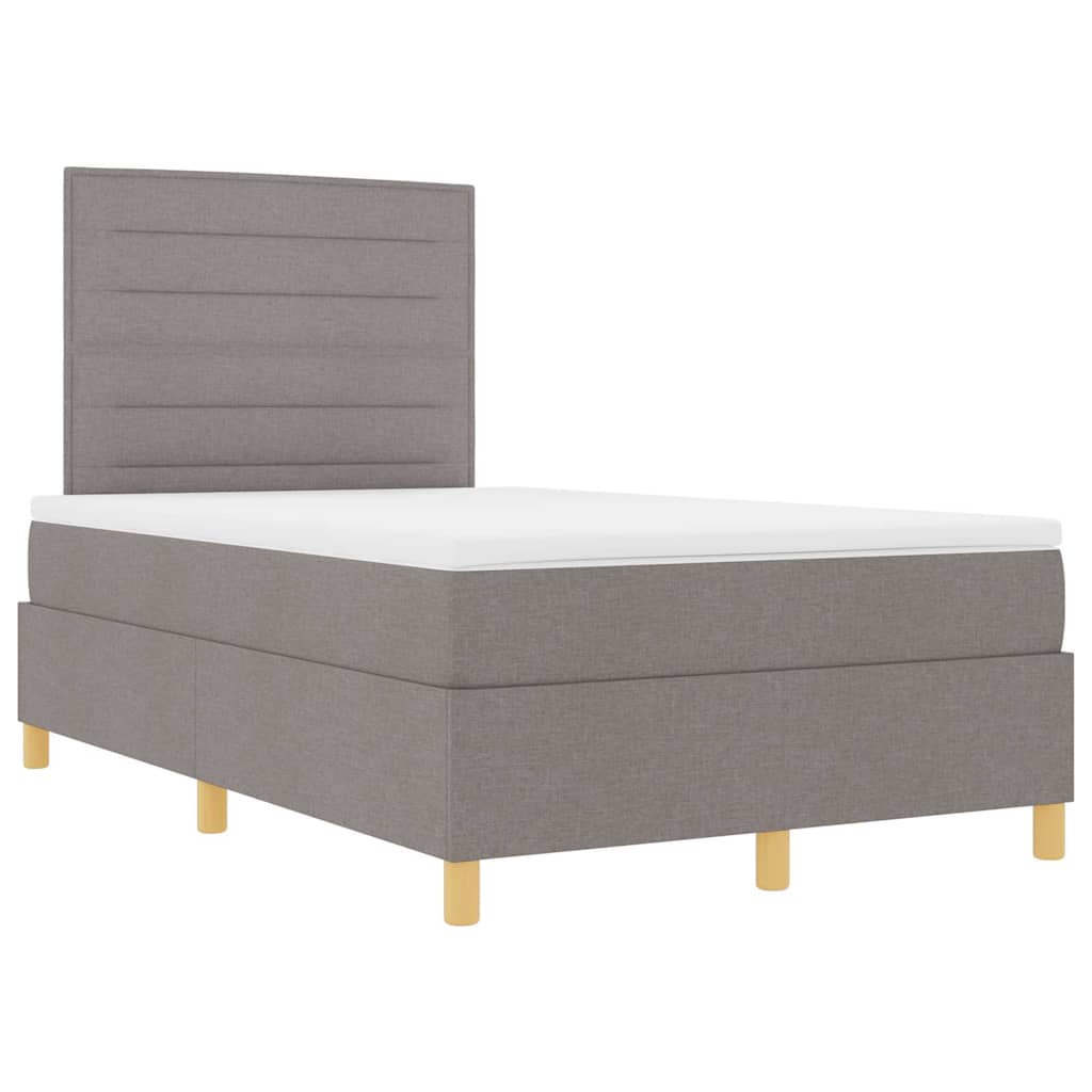 Boxspringbett mit Matratze Taupe 120 x 190 cm Stoff