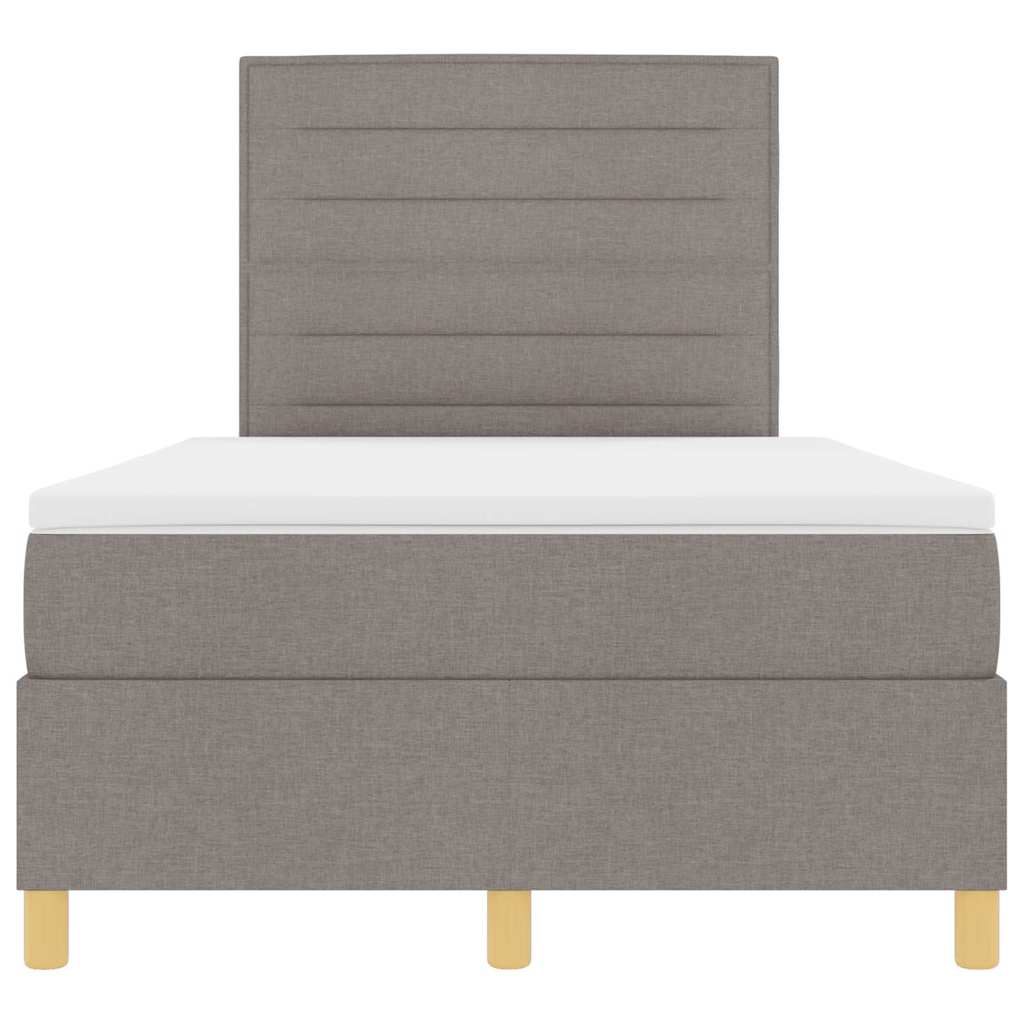 Boxspringbett mit Matratze Taupe 120 x 190 cm Stoff