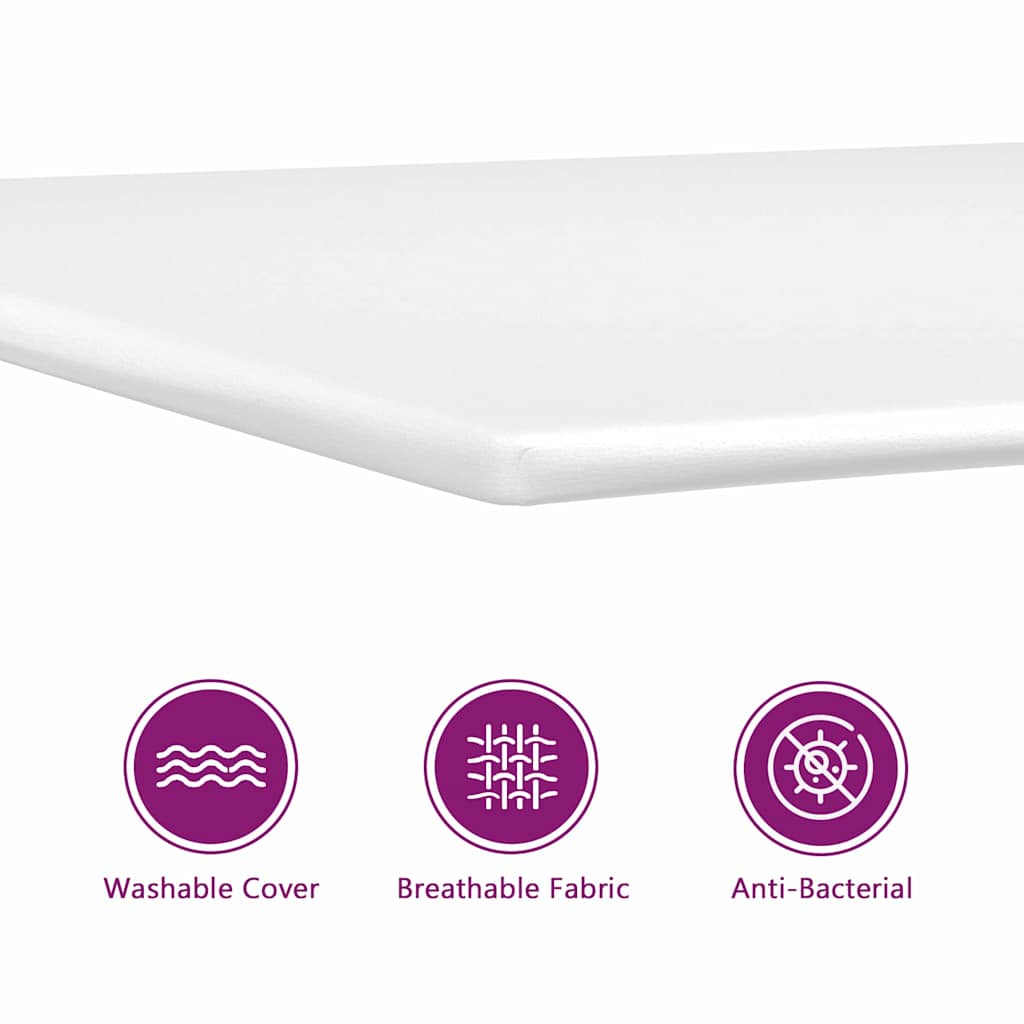 Boxspringbett mit LED-Lichtleisten Grau 140 x 200 cm Stoff
