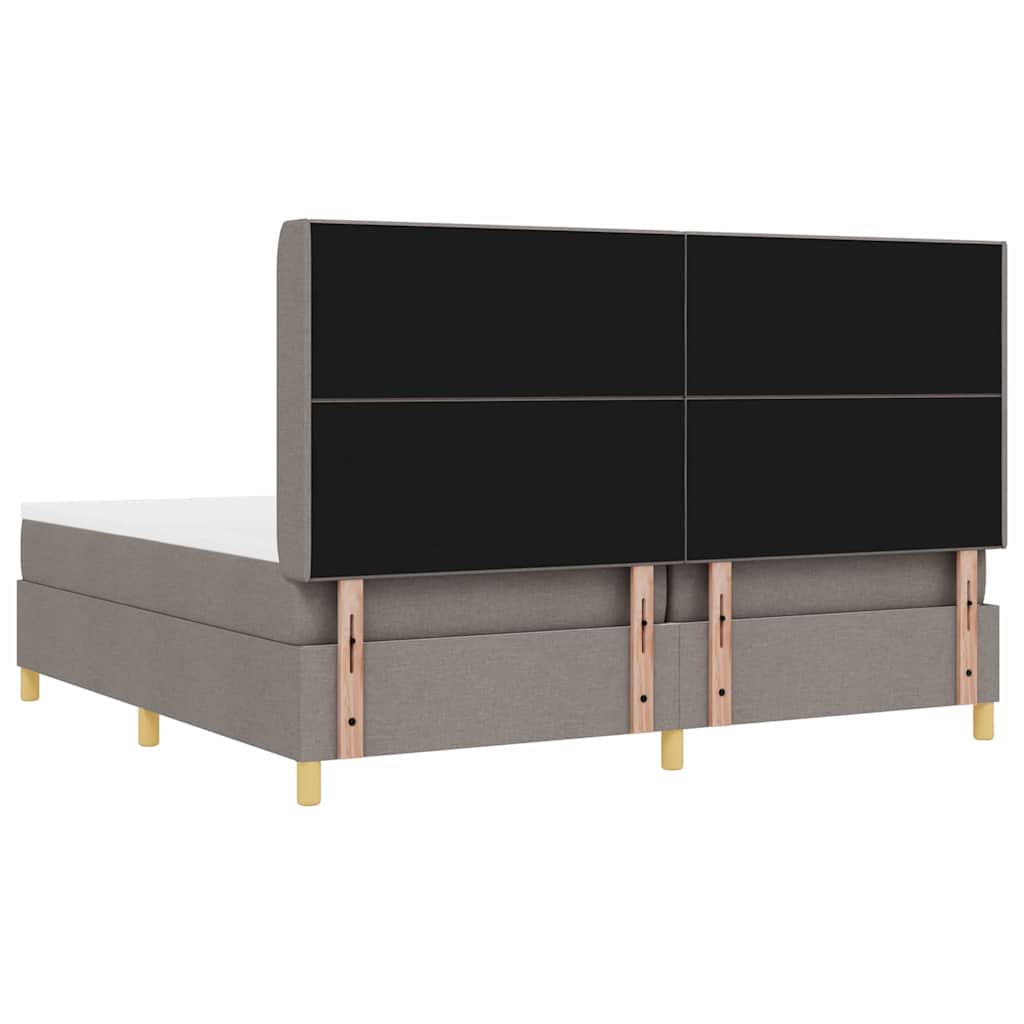 Boxspringbett mit Matratze Taupe 200 x 200 cm Stoff
