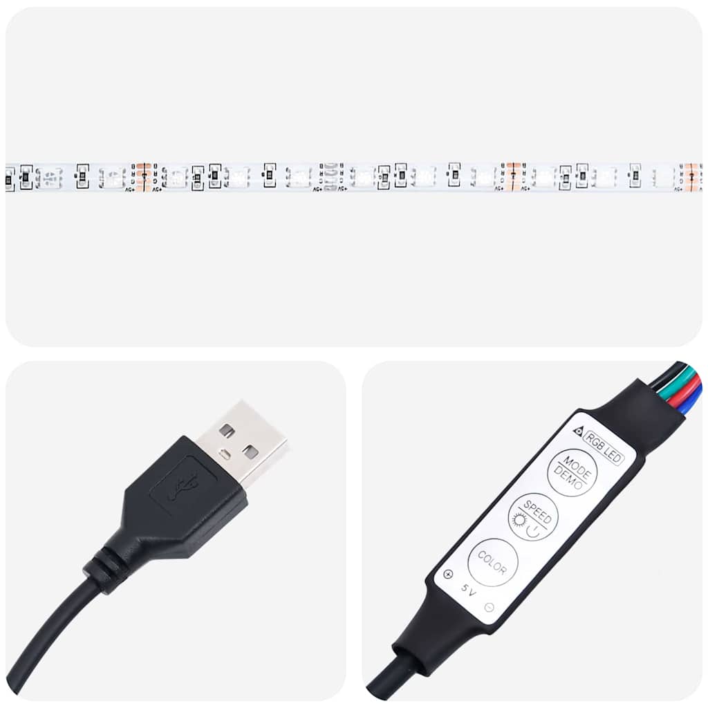 Boxspringbett mit LED-Lichtleisten Hellgrau 90 x 190 cm Samt