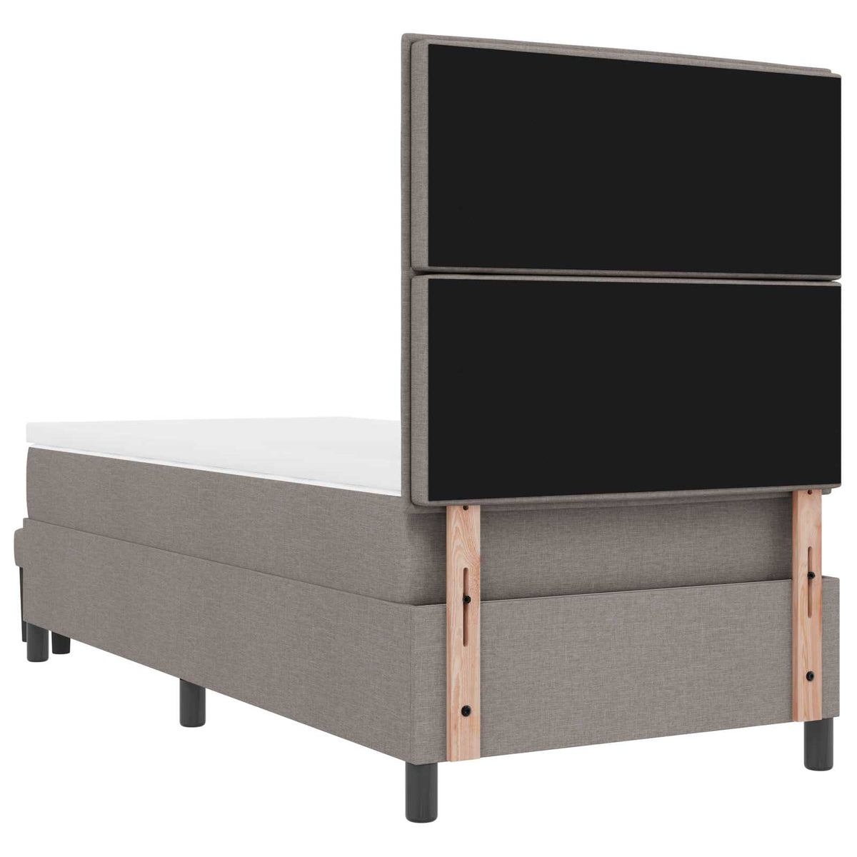 Boxspringbett mit Kopfteil Taupe 90 x 190 cm Stoff