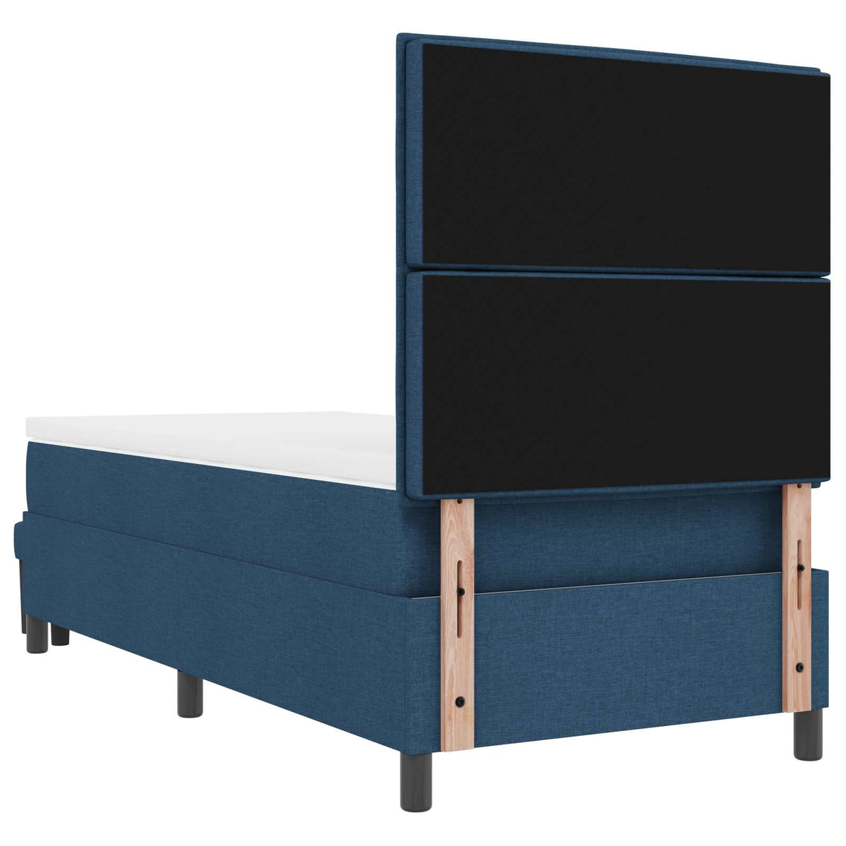 Boxspringbett mit Kopfteil Blau 90 x 190 cm Stoff