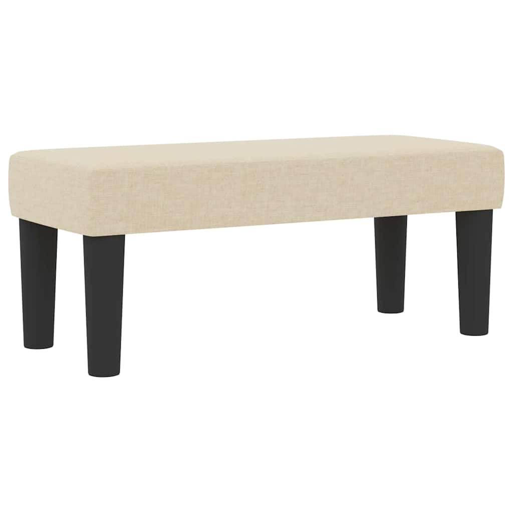 Boxspringbett mit Kopfteil Creme 90 x 200 cm Stoff