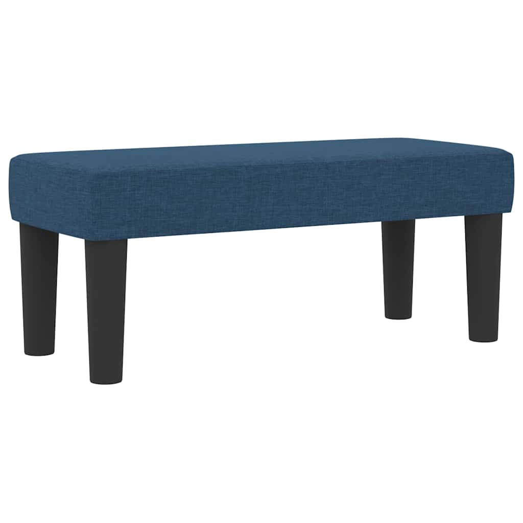 Boxspringbett mit Kopfteil Blau 90 x 200 cm Stoff