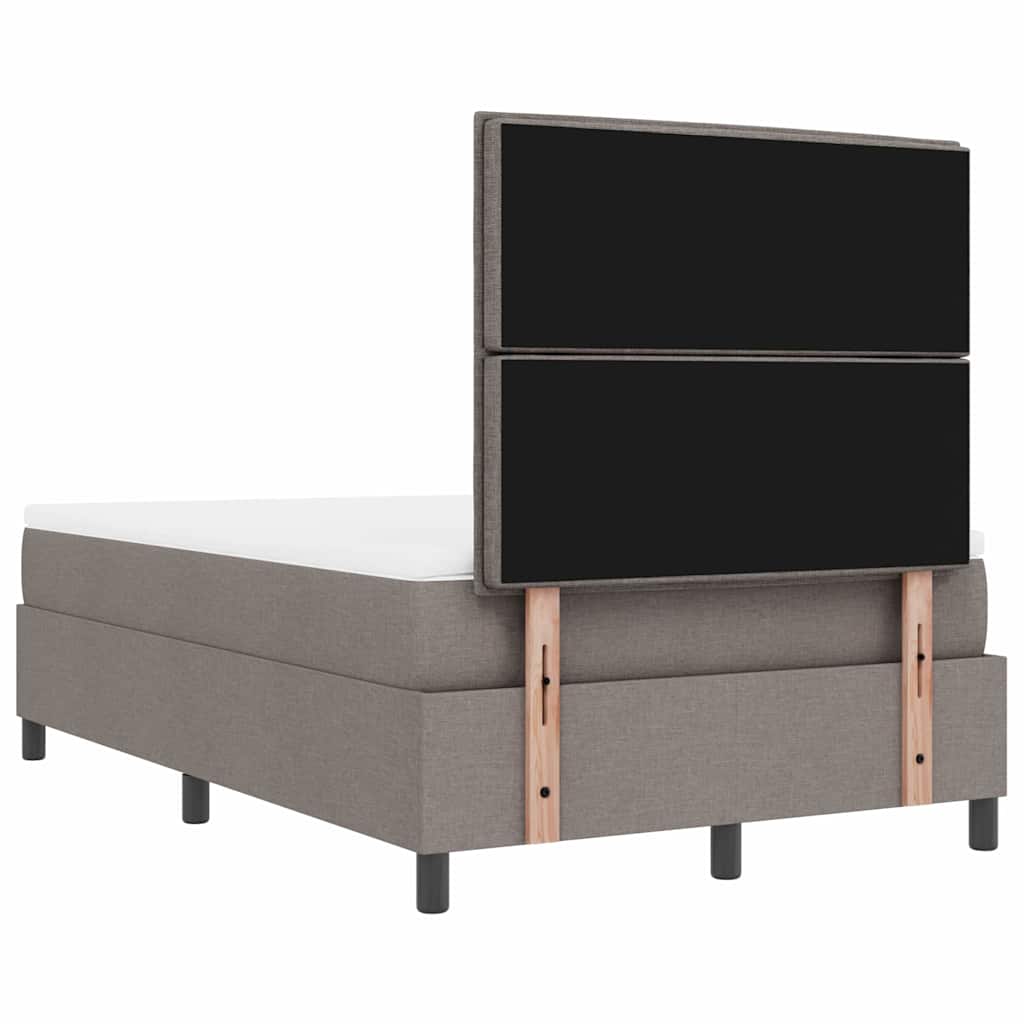Boxspringbett mit Matratze Taupe 120 x 190 cm Stoff