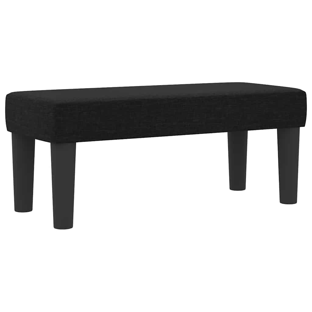 Boxspringbett mit Kopfteil Schwarz 90 x 200 cm Stoff